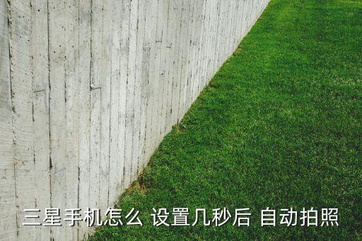 三星手機怎么 設(shè)置幾秒后 自動拍照