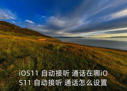 iOS11 自動接聽 通話在哪iOS11 自動接聽 通話怎么設置