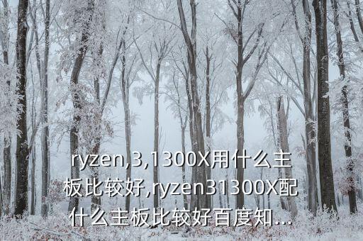 ryzen,3,1300X用什么主板比較好,ryzen31300X配什么主板比較好百度知...