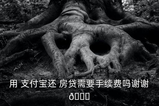 用 支付寶還 房貸需要手續(xù)費(fèi)嗎謝謝?