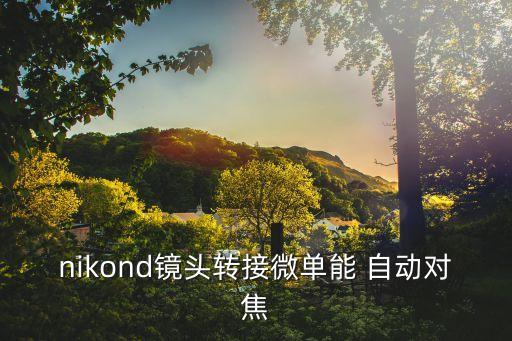 nikond鏡頭轉接微單能 自動對焦