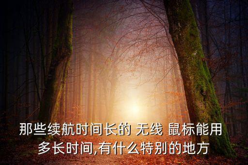 那些續(xù)航時間長的 無線 鼠標能用 多長時間,有什么特別的地方
