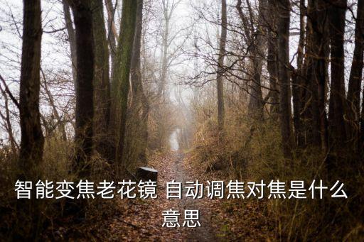 智能變焦老花鏡 自動調(diào)焦對焦是什么意思