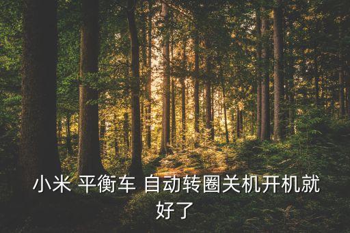 小米平衡車自動往前走,通用平衡汽車怎么用?