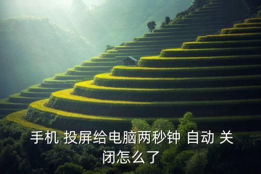 手機(jī)投屏 鏡像自動(dòng)關(guān)閉,手機(jī)投屏要求1:第一次使用是0