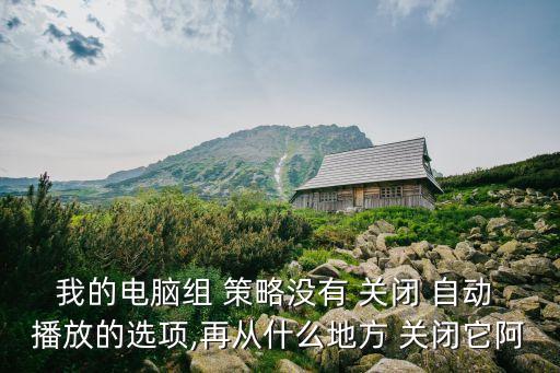 我的電腦組 策略沒有 關(guān)閉 自動 播放的選項,再從什么地方 關(guān)閉它阿
