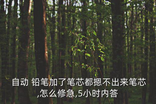怎么給自動鉛筆裝鉛芯,自動鉛筆怎么換筆芯?