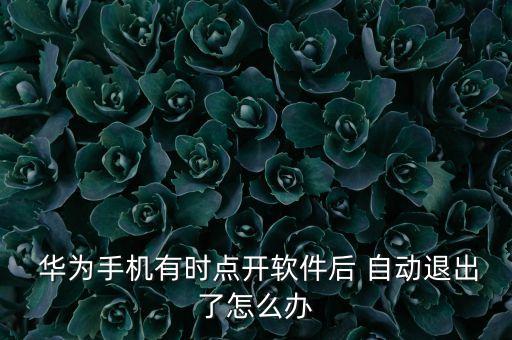 華為自動(dòng)退出程序運(yùn)行,手機(jī)應(yīng)用怎么辦?