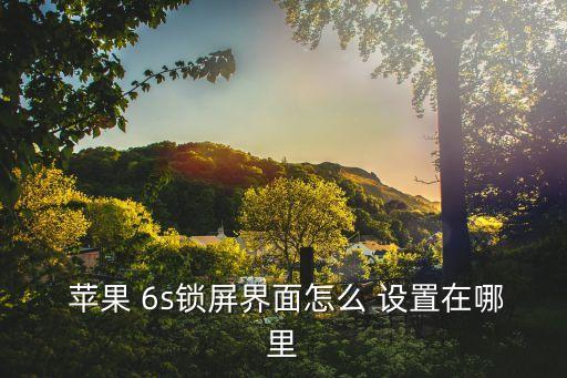 蘋果6s自動解鎖在哪里設置,蘋果手機怎么辦?