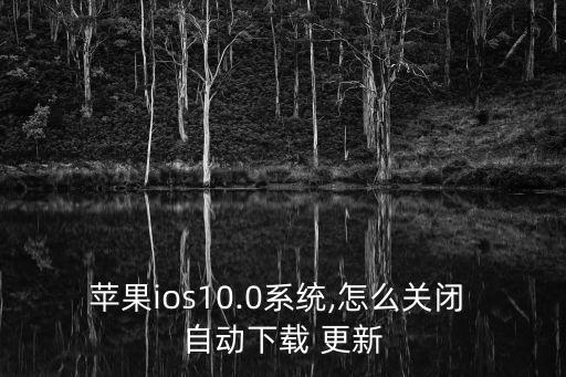 蘋果ios10.0系統(tǒng),怎么關(guān)閉 自動(dòng)下載 更新