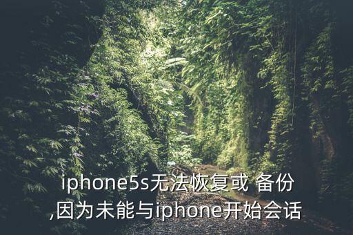  iphone5s無法恢復(fù)或 備份,因為未能與iphone開始會話