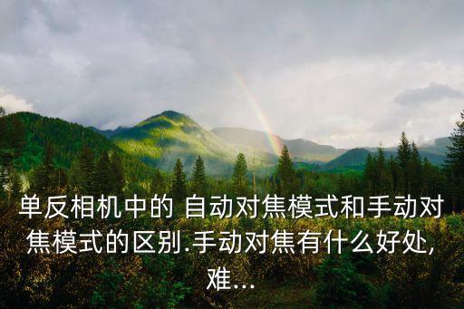 單反相機(jī)中的 自動(dòng)對(duì)焦模式和手動(dòng)對(duì)焦模式的區(qū)別.手動(dòng)對(duì)焦有什么好處,難...