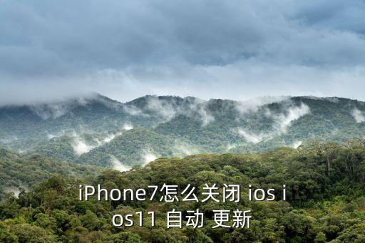 iPhone7怎么關(guān)閉 ios ios11 自動 更新