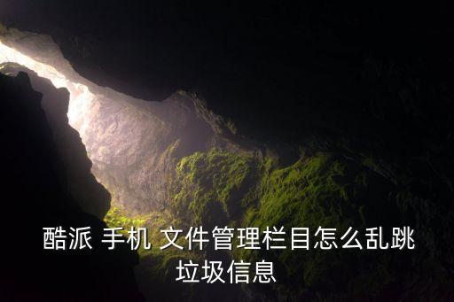  酷派 手機(jī) 文件管理欄目怎么亂跳垃圾信息