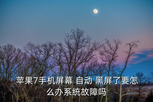  蘋果7手機(jī)屏幕 自動(dòng) 黑屏了要怎么辦系統(tǒng)故障嗎
