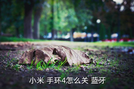  小米 手環(huán)4怎么關(guān) 藍(lán)牙