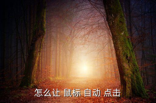 怎么讓 鼠標(biāo) 自動 點(diǎn)擊