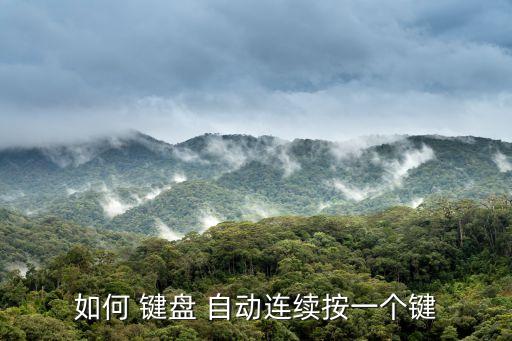 如何 鍵盤 自動連續(xù)按一個鍵