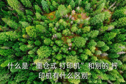 什么是“墨倉式 打印機(jī)”和別的 打印機(jī)有什么區(qū)別