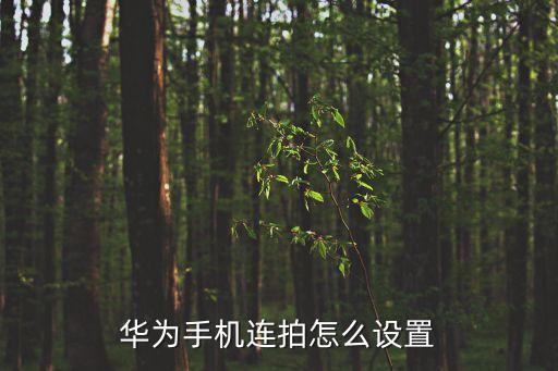 華為手機(jī)連拍怎么設(shè)置