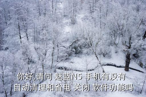 你好,請(qǐng)問(wèn) 魅藍(lán)N5 手機(jī)有沒(méi)有 自動(dòng)清理和省電 關(guān)閉 軟件功能嗎