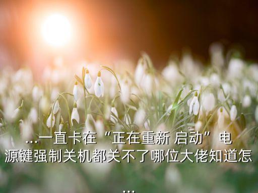 自動重新啟動按鈕關不掉,系統(tǒng)故障】關閉后重啟可選擇更換電源