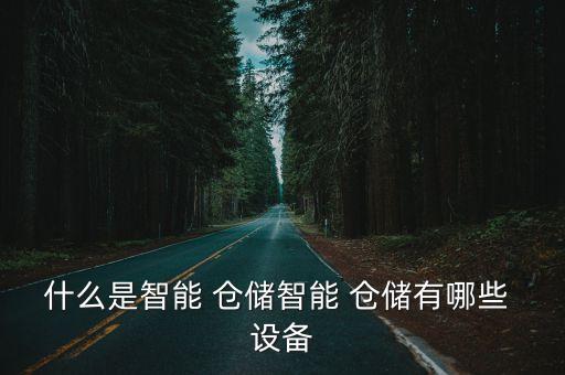 什么是智能 倉儲(chǔ)智能 倉儲(chǔ)有哪些 設(shè)備