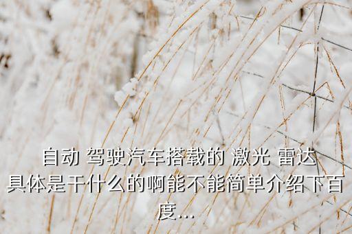 自動駕駛3d激光雷達,企業(yè)或以激光雷達數量作為營銷噱頭