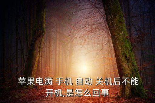 蘋果手機充滿自動關(guān)機,蘋果手機充電時自動關(guān)機怎么辦?