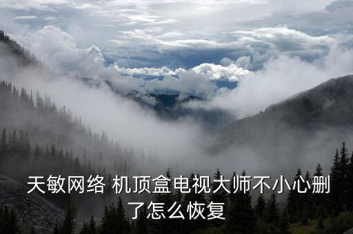  天敏網(wǎng)絡(luò) 機(jī)頂盒電視大師不小心刪了怎么恢復(fù)
