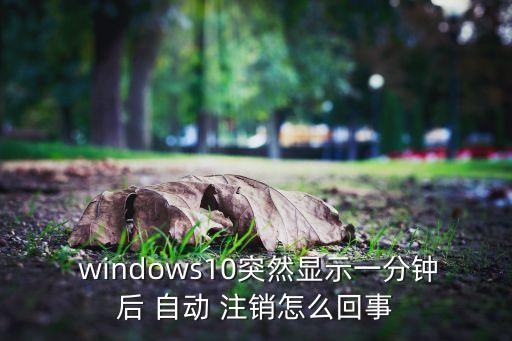 windows10總是自動注銷,系統(tǒng)出現(xiàn)病例怎么辦?