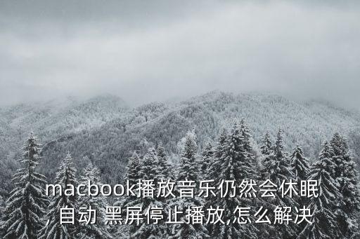  macbook播放音樂(lè)仍然會(huì)休眠, 自動(dòng) 黑屏停止播放,怎么解決