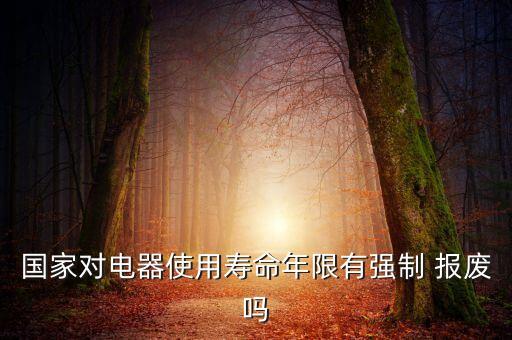 國家對電器使用壽命年限有強制 報廢嗎