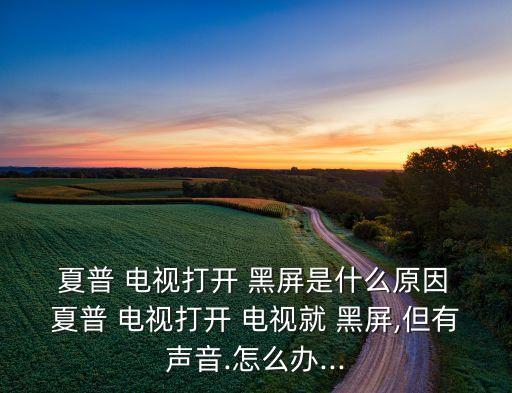  夏普 電視打開 黑屏是什么原因 夏普 電視打開 電視就 黑屏,但有聲音.怎么辦...