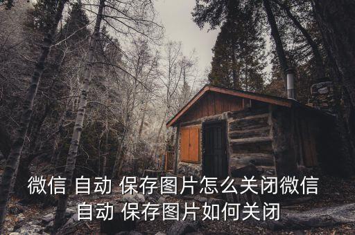 安卓 取消自動保存圖片,微信可關(guān)閉自動保存功能步驟如下