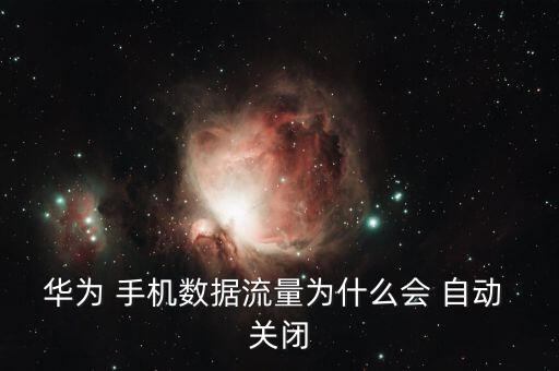 華為 手機數(shù)據(jù)流量為什么會 自動 關(guān)閉