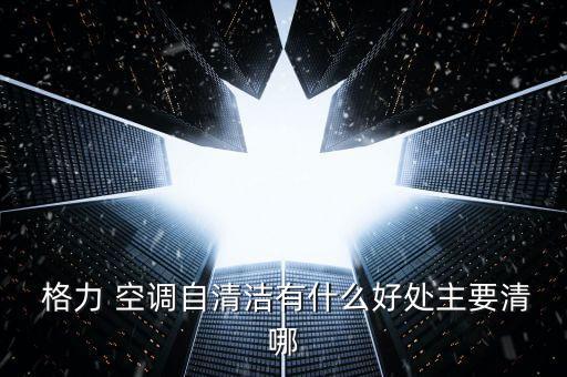  格力 空調(diào)自清潔有什么好處主要清哪