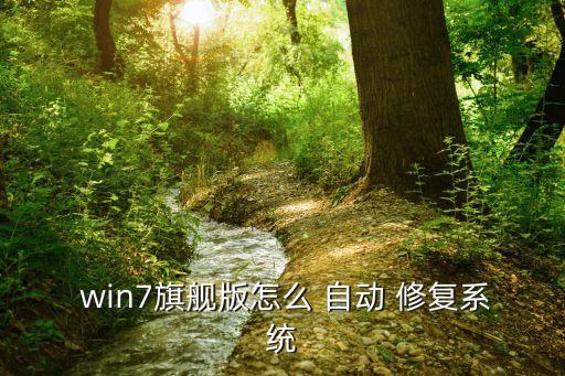  win7旗艦版怎么 自動(dòng) 修復(fù)系統(tǒng)