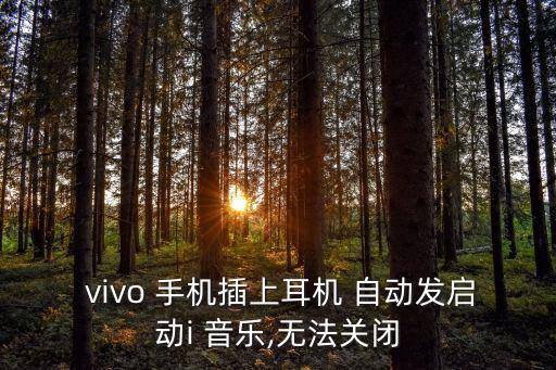  vivo 手機(jī)插上耳機(jī) 自動(dòng)發(fā)啟動(dòng)i 音樂,無(wú)法關(guān)閉