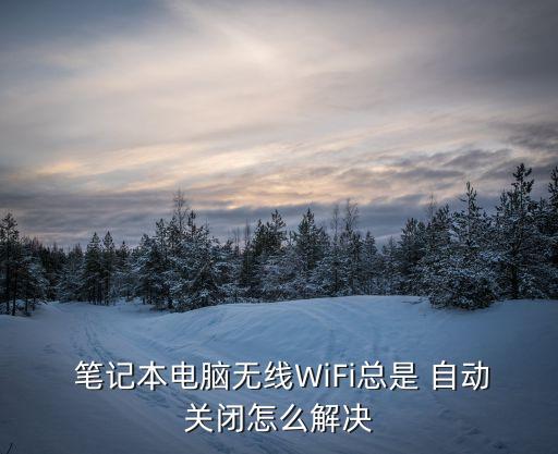  筆記本電腦無(wú)線WiFi總是 自動(dòng)關(guān)閉怎么解決