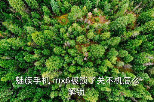  魅族手機 mx6被鎖了關(guān)不機怎么解鎖