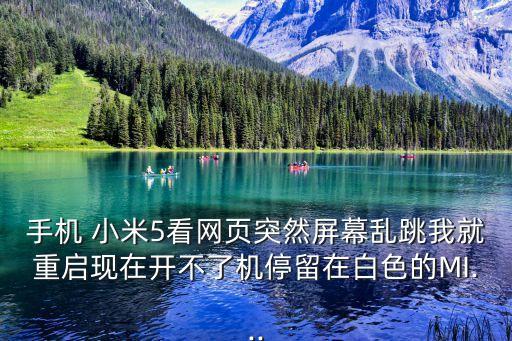 手機(jī) 小米5看網(wǎng)頁(yè)突然屏幕亂跳我就重啟現(xiàn)在開(kāi)不了機(jī)停留在白色的MI...
