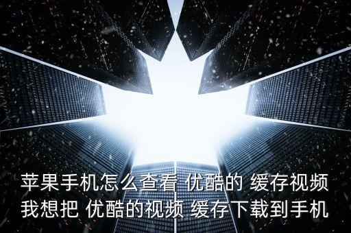ios優(yōu)酷自動緩存文件,如何將優(yōu)酷video保存到相冊?