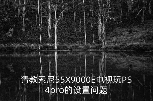 請(qǐng)教索尼55X9000E電視玩PS4pro的設(shè)置問(wèn)題
