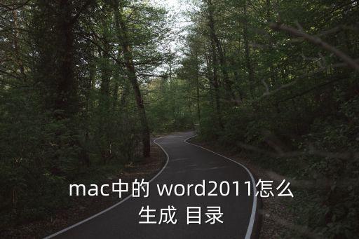mac word目錄怎么自動(dòng)生成,如何創(chuàng)建目錄-2/?