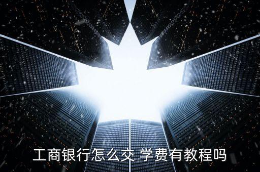 工商銀行怎么交 學(xué)費(fèi)有教程嗎