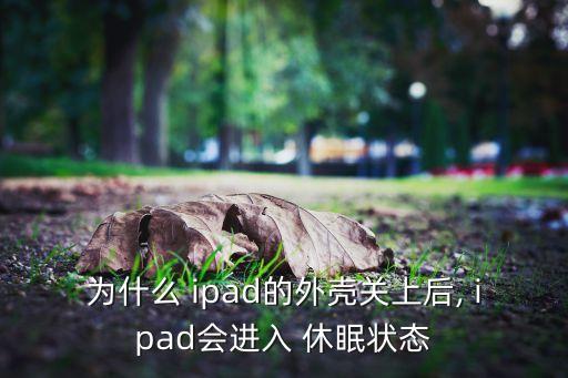 為什么 ipad的外殼關(guān)上后, ipad會進(jìn)入 休眠狀態(tài)