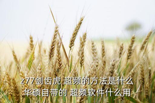  z77劍齒虎 超頻的方法是什么 華碩自帶的 超頻軟件什么用