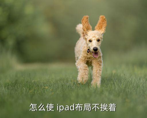 怎么使 ipad布局不挨著