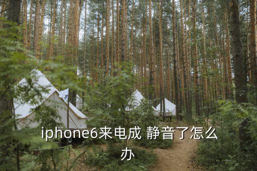  iphone6來電成 靜音了怎么辦